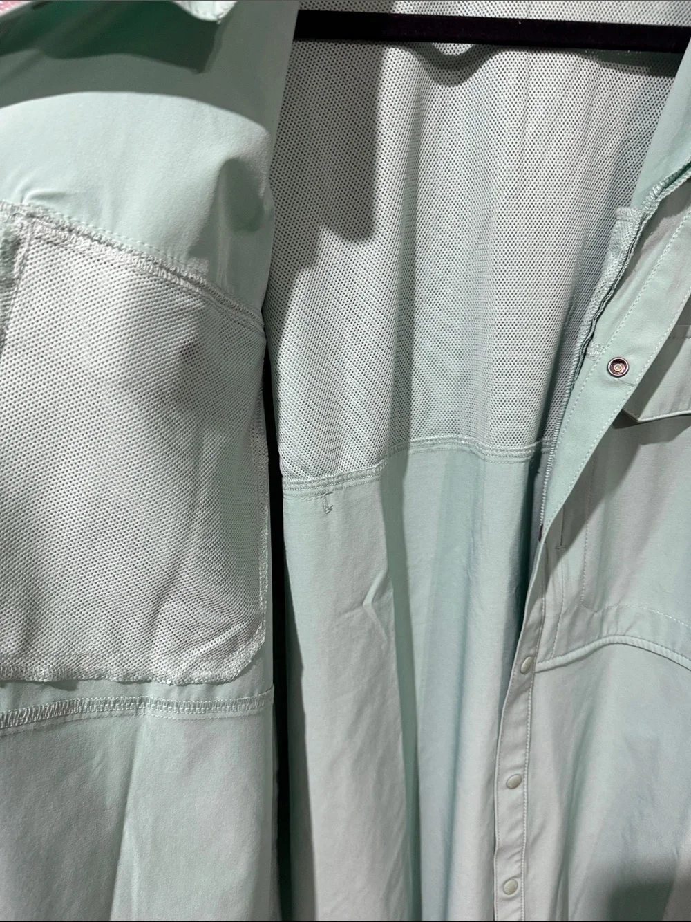 Men’s The North Face Mint Green Lightweight Shirt Jacket Size XL